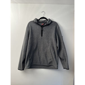 PROSpirit Fleece Sweater Mens Large Pullover 1/4 Zip Sweatshirt Grey Size S
